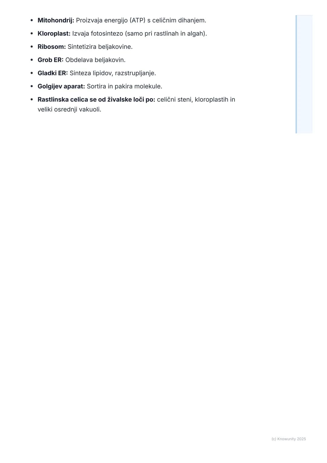 # Zgradba in delovanje celice

Uvod v zgradbo celice

Celica je osnovna gradbena in dejavna enota vseh živih bitij. Vse, kar se
dogaja v org
