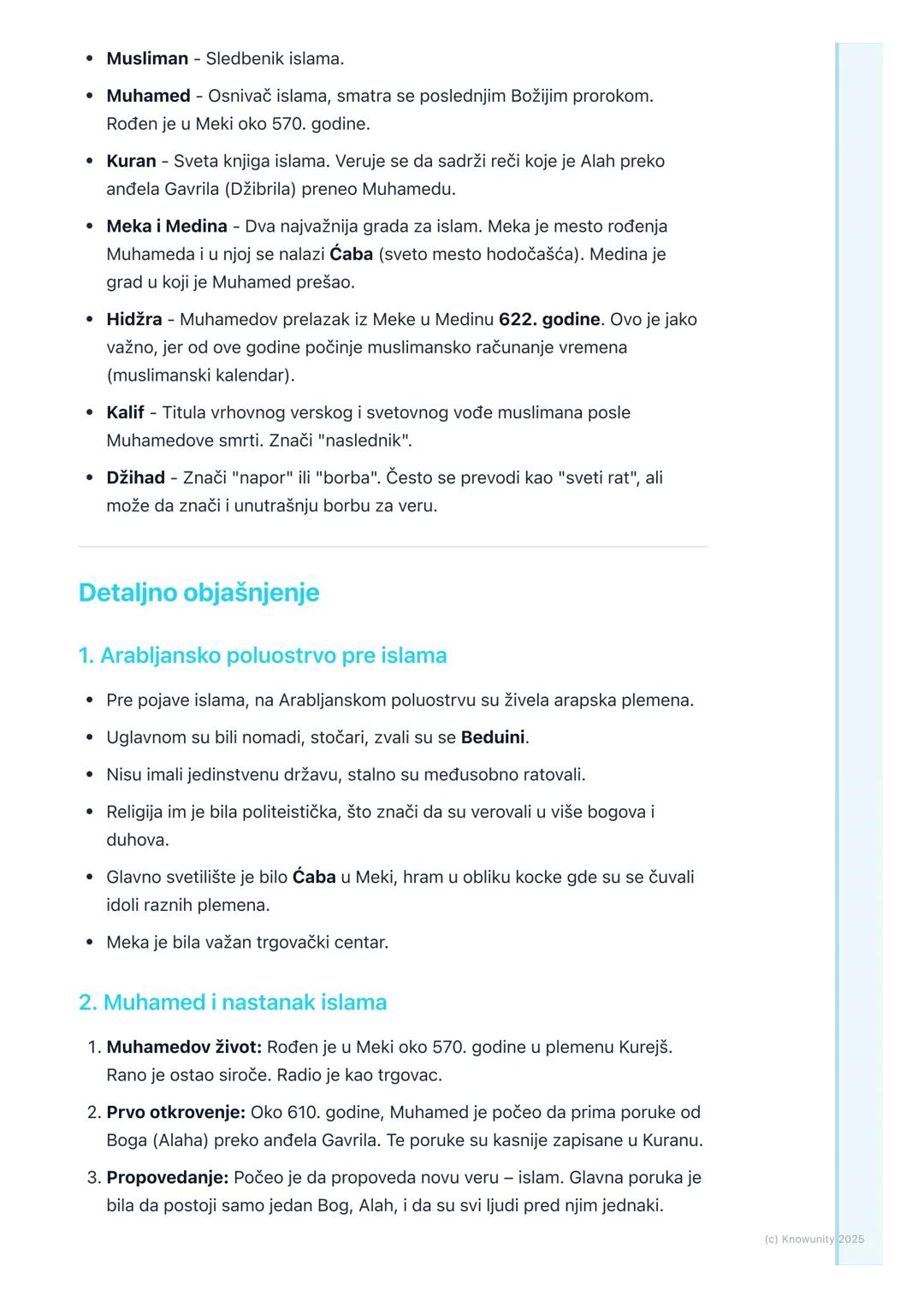 # Nastanak islama i Arapska
osvajanja

Uvod u temu: Arabljani i islam

Ovo je skroz nova oblast. Do sada smo učili o Vizantiji i Franačkoj, 