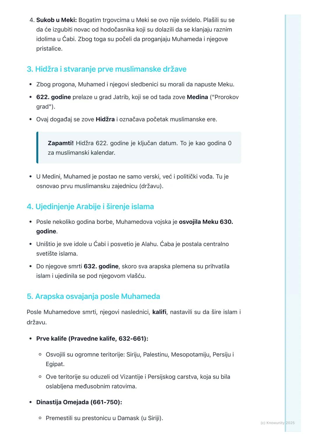 # Nastanak islama i Arapska
osvajanja

Uvod u temu: Arabljani i islam

Ovo je skroz nova oblast. Do sada smo učili o Vizantiji i Franačkoj, 