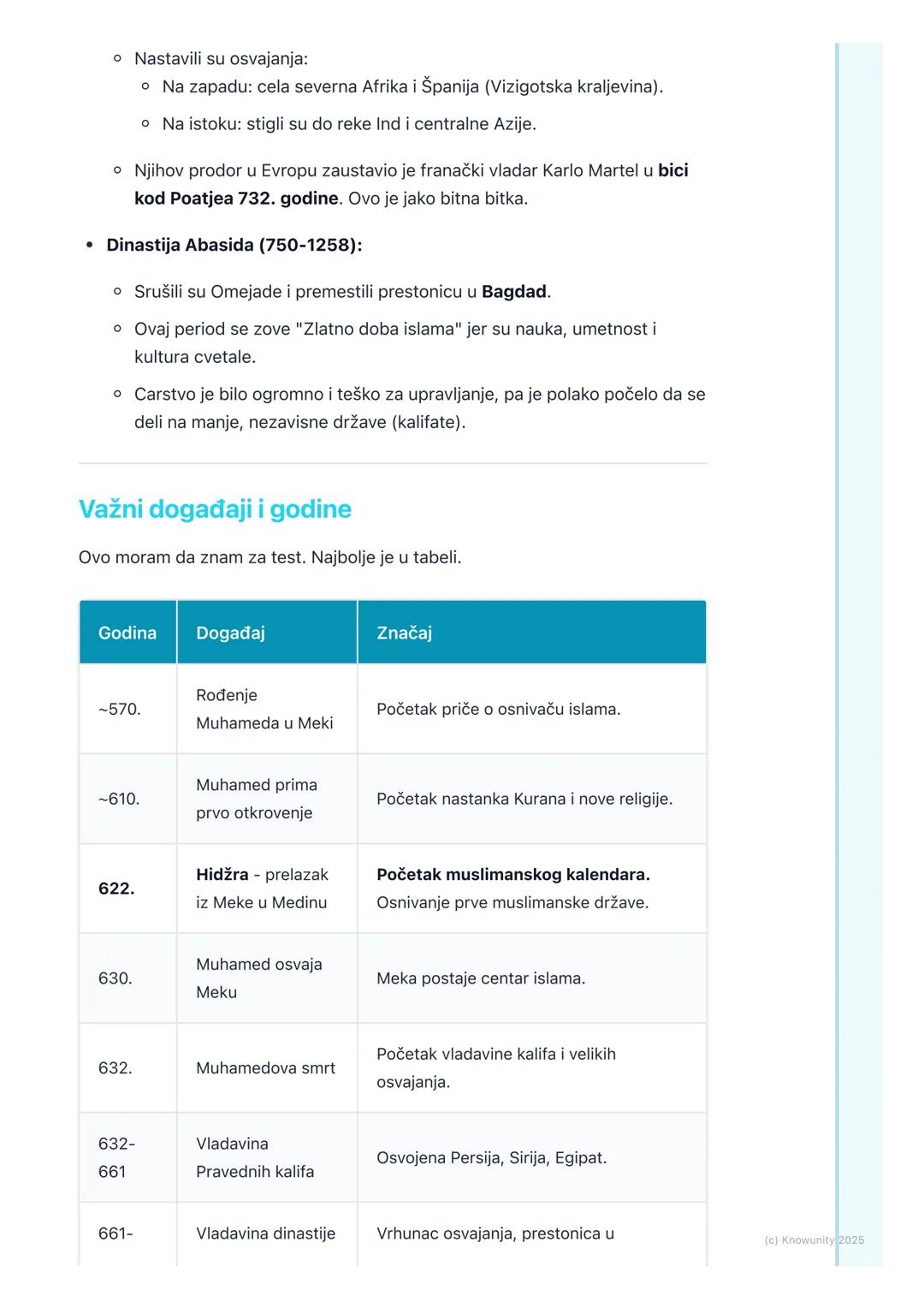 # Nastanak islama i Arapska
osvajanja

Uvod u temu: Arabljani i islam

Ovo je skroz nova oblast. Do sada smo učili o Vizantiji i Franačkoj, 