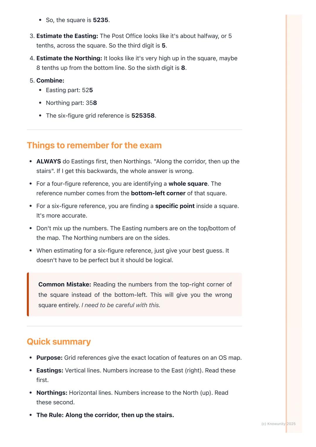 # Grid References and OS Maps

Introduction to grid references

Grid references are used to find the exact location of a place on a map. Mos