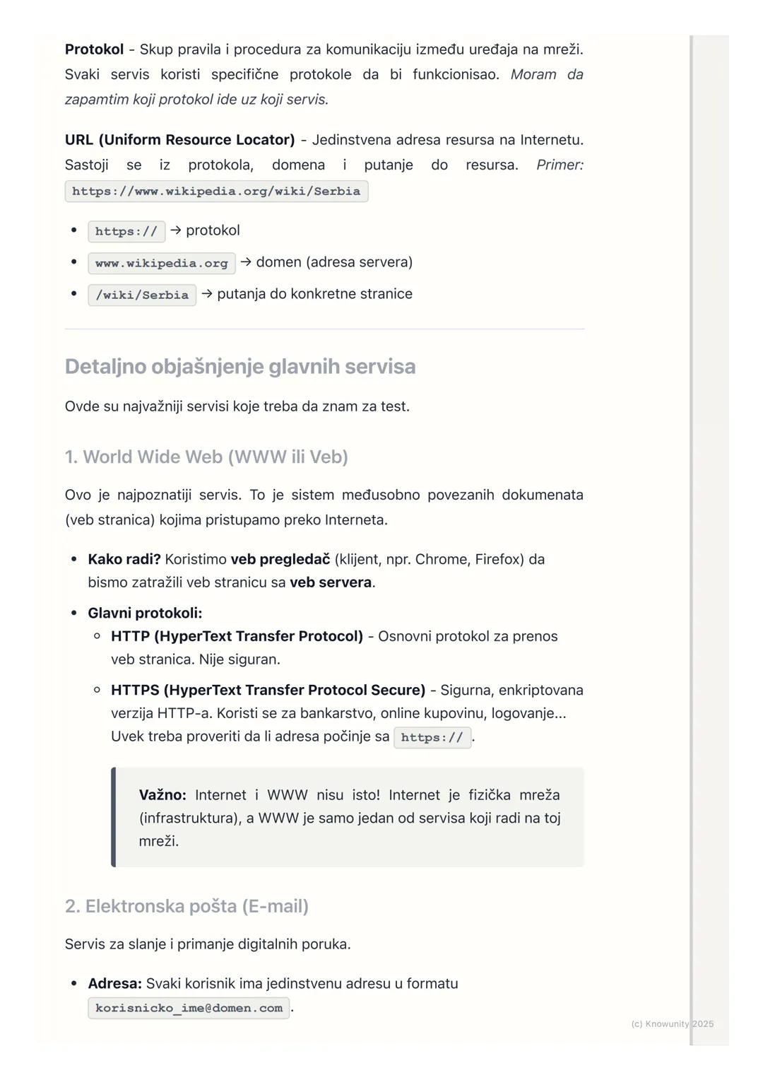 # Servisi na Internetu

Uvod u servise na Internetu

Internet je globalna mreža računara, ali ono što ga čini korisnim su servisi koji
rade 