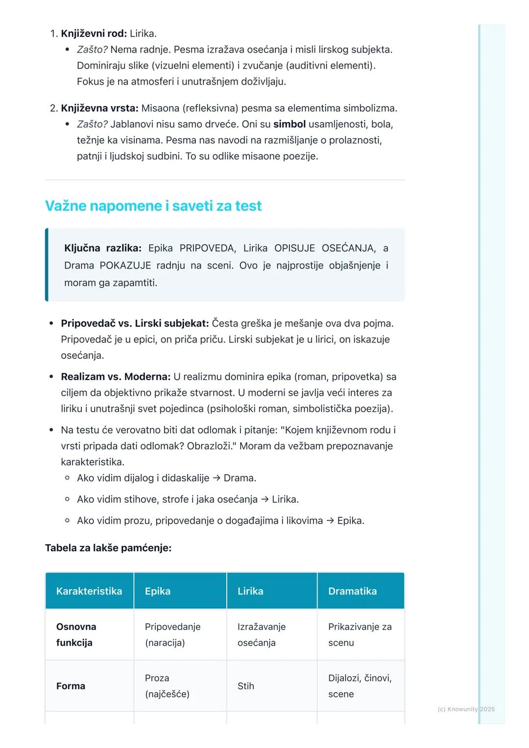 # Književni rodovi i vrste

Uvod u književne rodove i vrste

Književni rodovi predstavljaju osnovnu i najširu podelu književnih dela. Ova
po