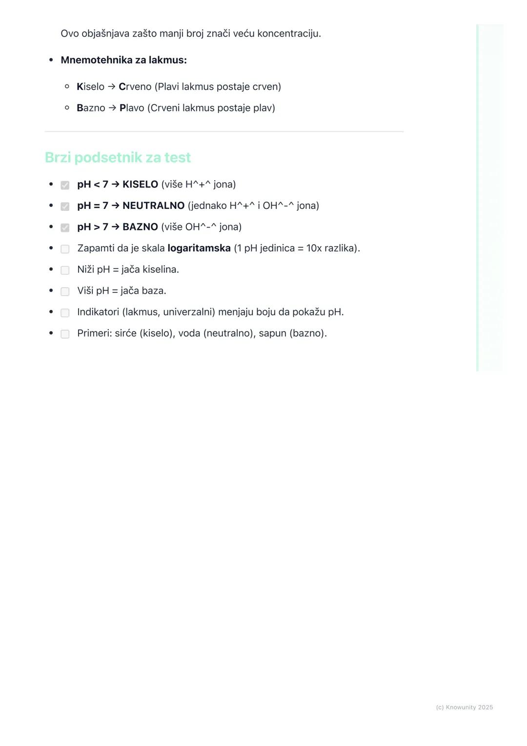 # pH vrednost

Uvod u pH vrednost

pH vrednost je mera za kiselost ili baznost (alkalnost) nekog vodenog rastvora.
To je u suštini način da 