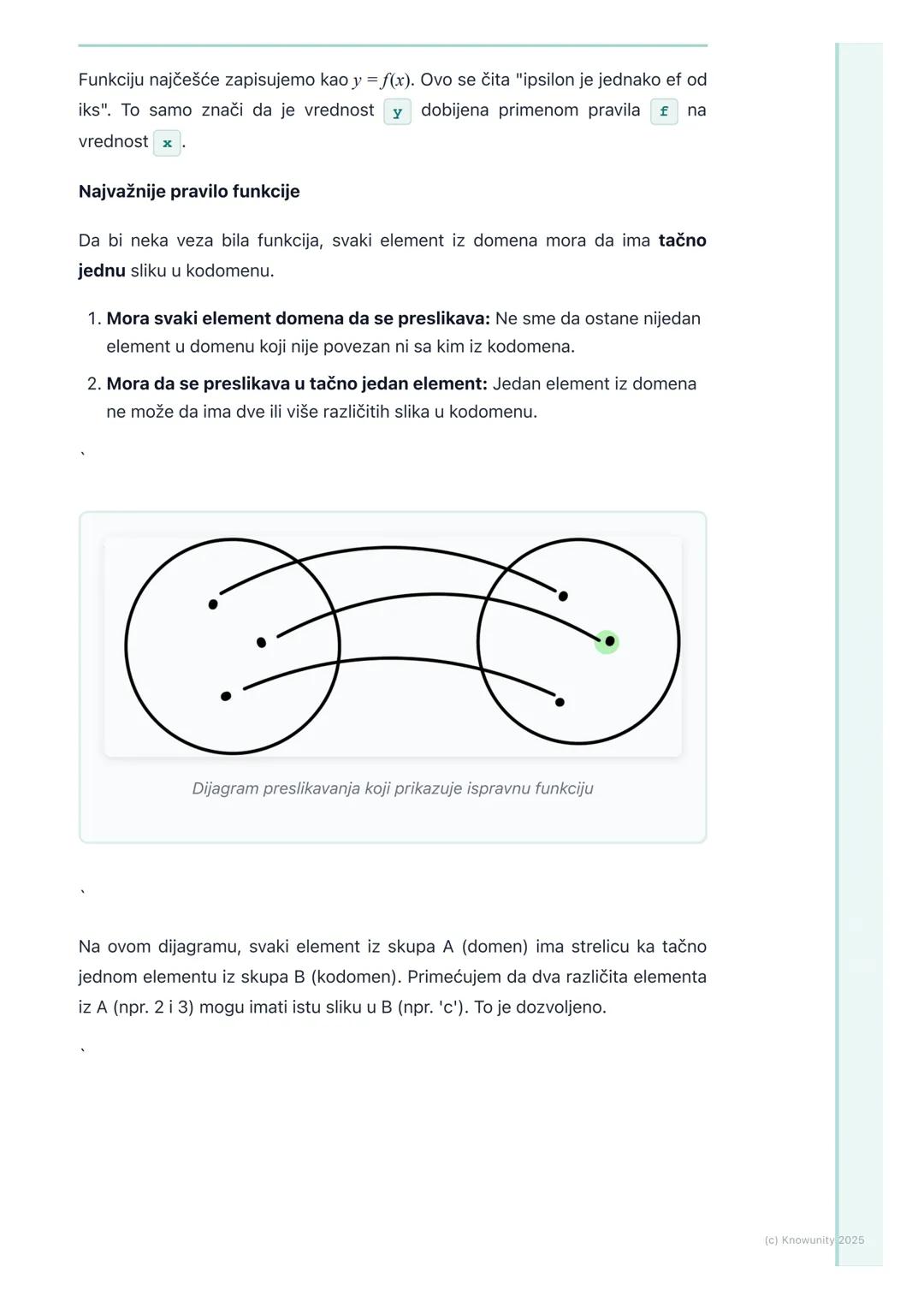 # Pojam funkcije

## Uvod u pojam funkcije

Funkcija je jedan od najvažnijih pojmova u matematici. U suštini, funkcija
opisuje vezu između d