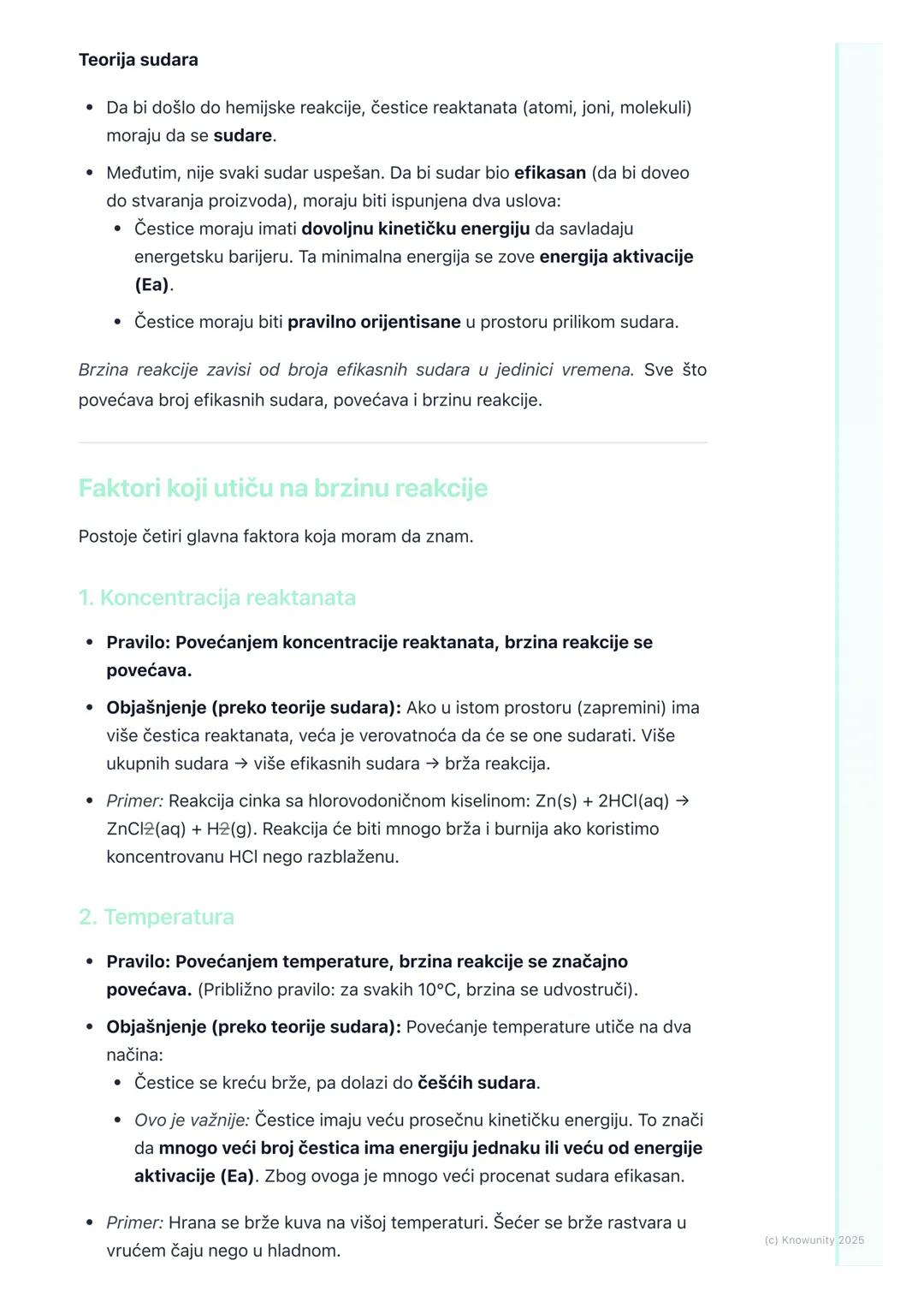 # Brzina hemijske reakcije

Šta je brzina hemijske reakcije?.

Hemijske reakcije se ne dešavaju istom brzinom. Neke su skoro trenutne (npr.
