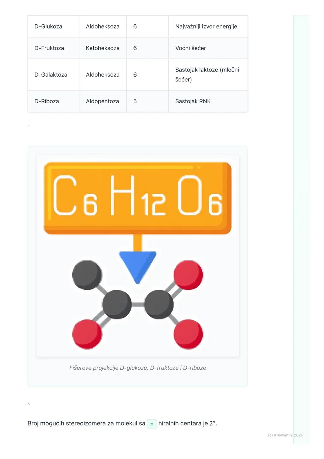 # Monosaharidi

## Opšte karakteristike monosaharida

Monosaharidi su najprostiji ugljeni hidrati. Ne mogu se hidrolizom razložiti na
prosti