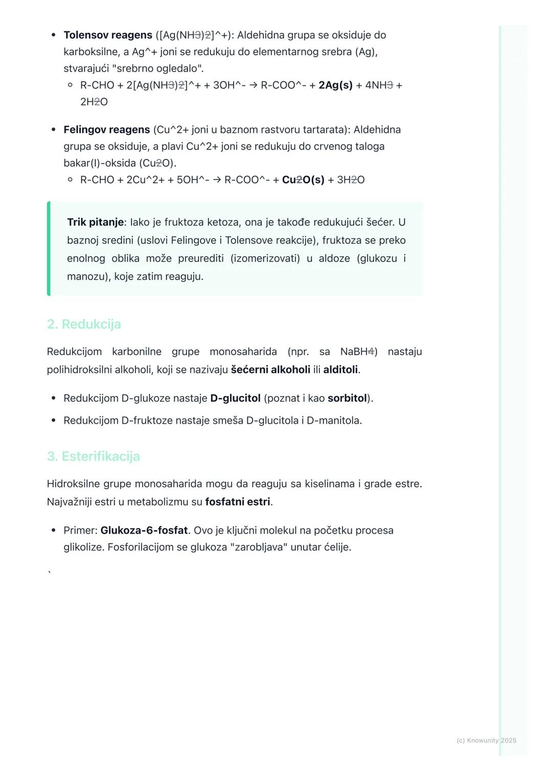 # Monosaharidi

## Opšte karakteristike monosaharida

Monosaharidi su najprostiji ugljeni hidrati. Ne mogu se hidrolizom razložiti na
prosti