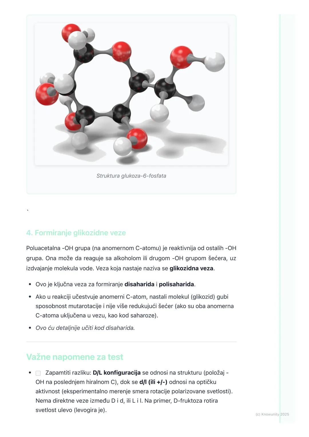# Monosaharidi

## Opšte karakteristike monosaharida

Monosaharidi su najprostiji ugljeni hidrati. Ne mogu se hidrolizom razložiti na
prosti