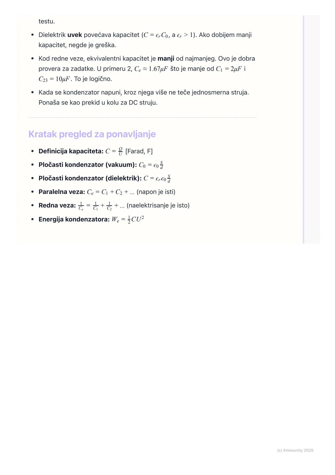 # Kondenzatori i dielektrici

Uvod u kondenzatore

Kondenzatori su elektronske komponente čija je osnovna funkcija da skladište
naelektrisan