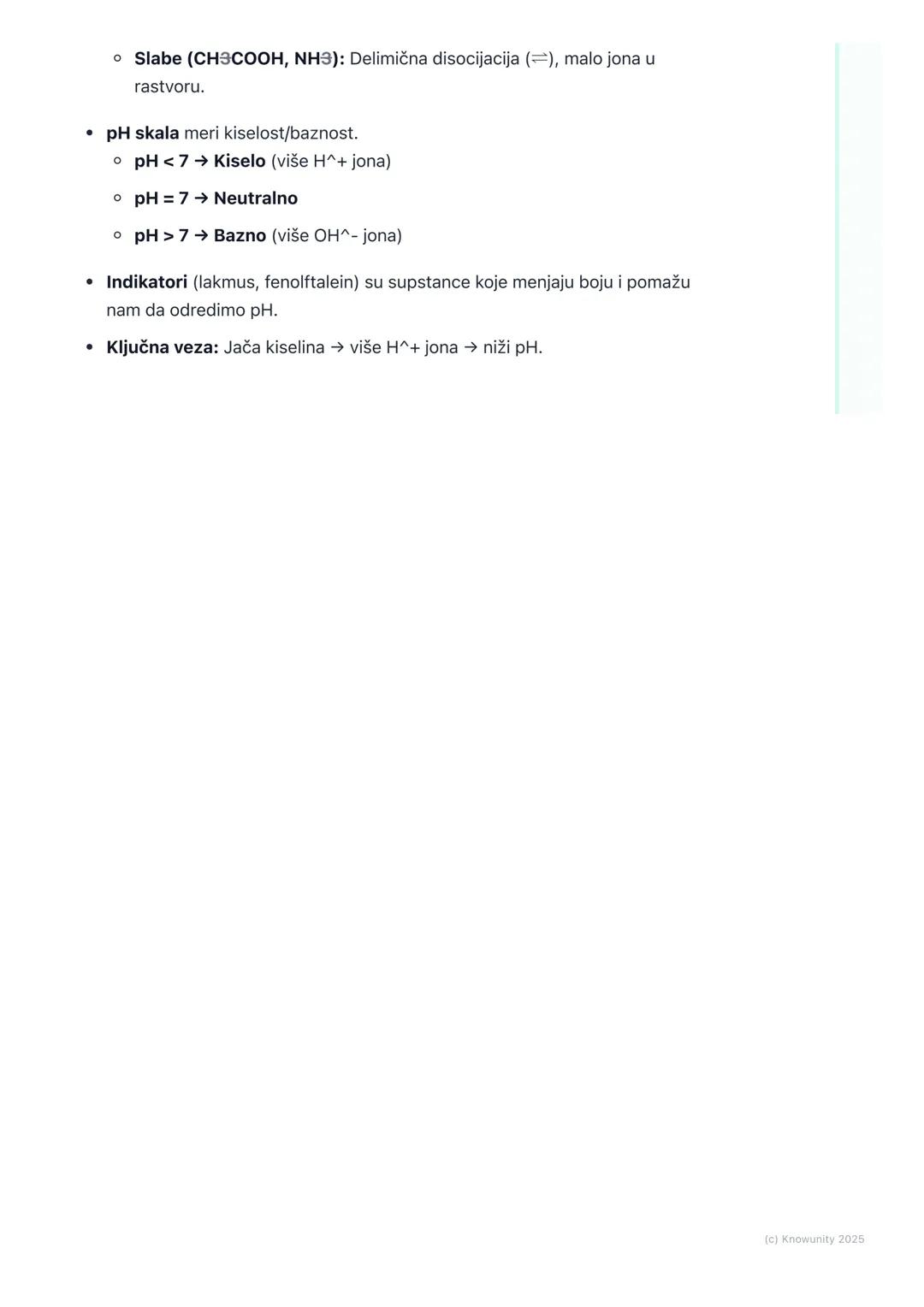 # Jačina kiselina i baza i pH
vrednost

## Uvod u jačinu kiselina i baza

Nisu sve kiseline i baze iste. Neke su "jake", a neke "slabe". Jač