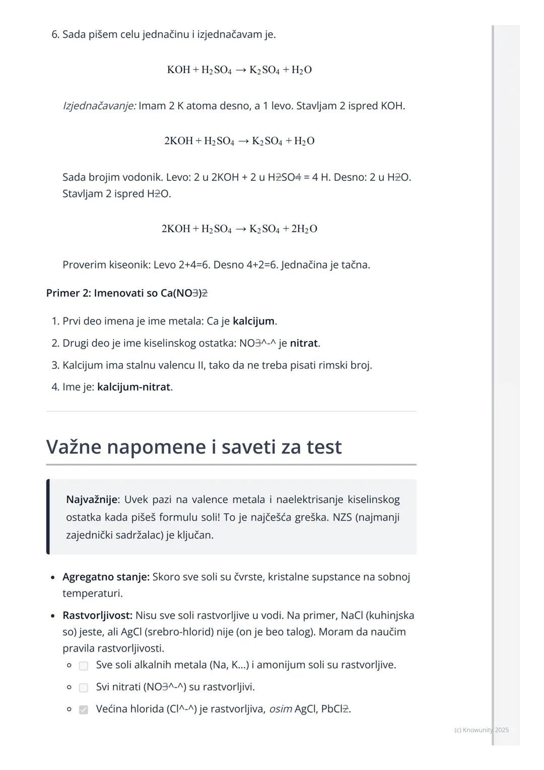# Soli

Uvod u soli

Soli su velika grupa hemijskih jedinjenja. Nisu samo kuhinjska so (NaCl). U
hemiji, so je svako jonsko jedinjenje koje 