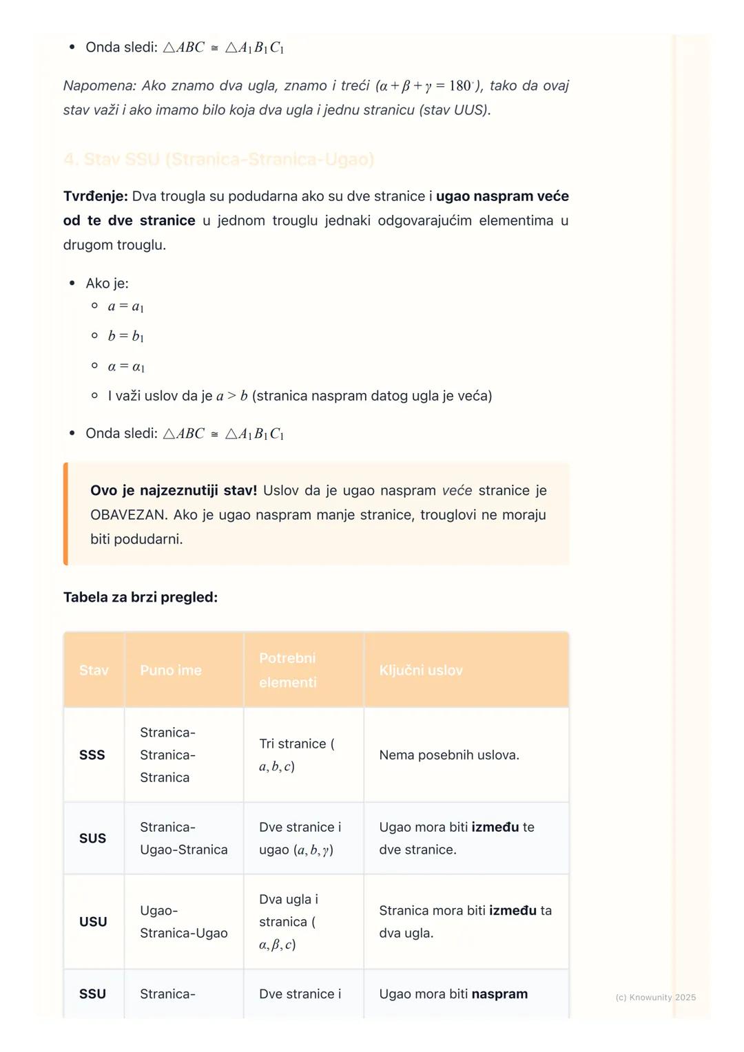 # Podudarnost trouglova

Uvod u podudarnost trouglova

Podudarnost je u osnovi geometrijski pojam za "jednakost" oblika. Dva trougla
su podu