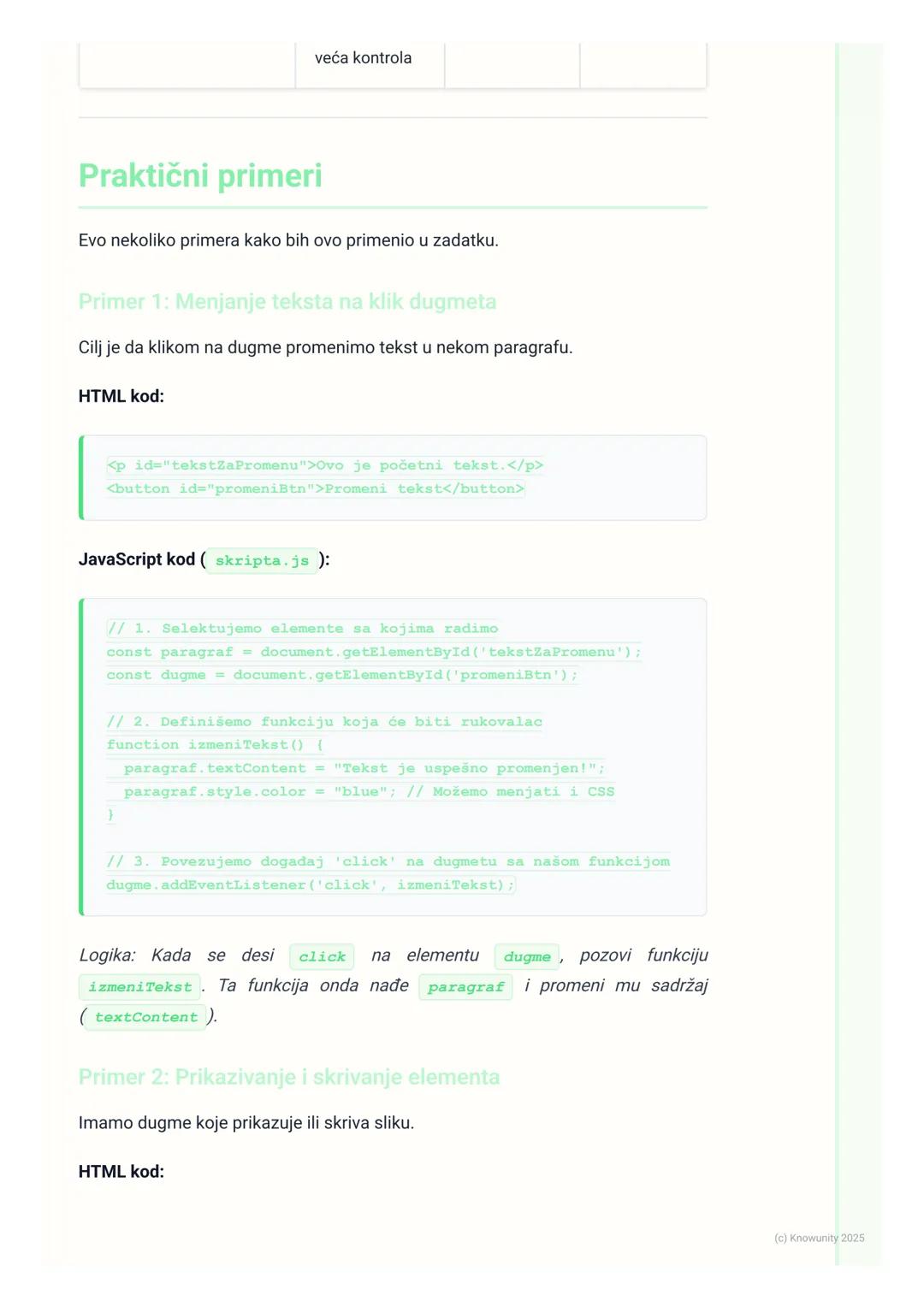 # JavaScript - događaji

Uvod u događaje

Događaji (events) su akcije koje se dešavaju na veb stranici, a na koje JavaScript
može da reaguje