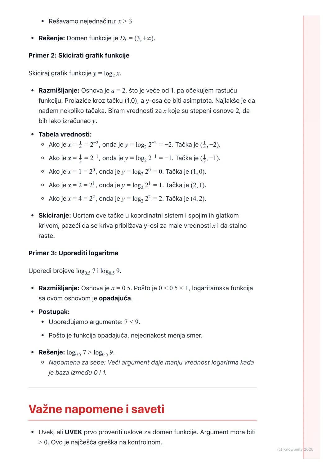 # Logaritamska funkcija

Uvod u logaritamsku funkciju

Logaritamska funkcija je inverzna funkcija eksponencijalnoj funkciji. Dok
eksponencij