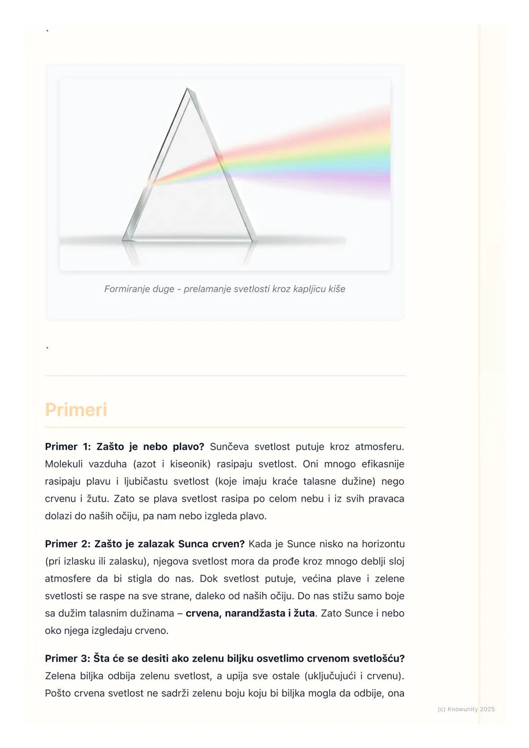 # Boja svetlosti i disperzija

Boja svetlosti i disperzija

Svetlost Sunca ili sijalice nam izgleda belo, ali u stvari nije. Bela svetlost j