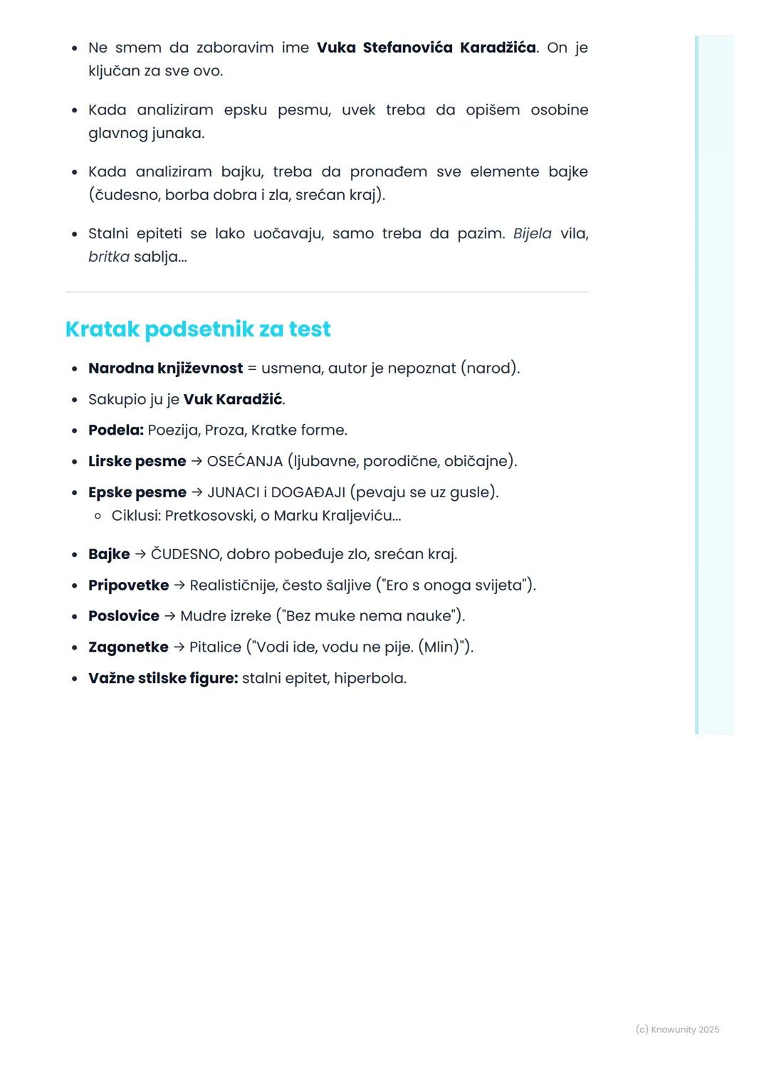 # Narodna književnost

Uvod u narodnu književnost

Narodna književnost se još zove i usmena književnost. To je zato što je
nastala u narodu,
