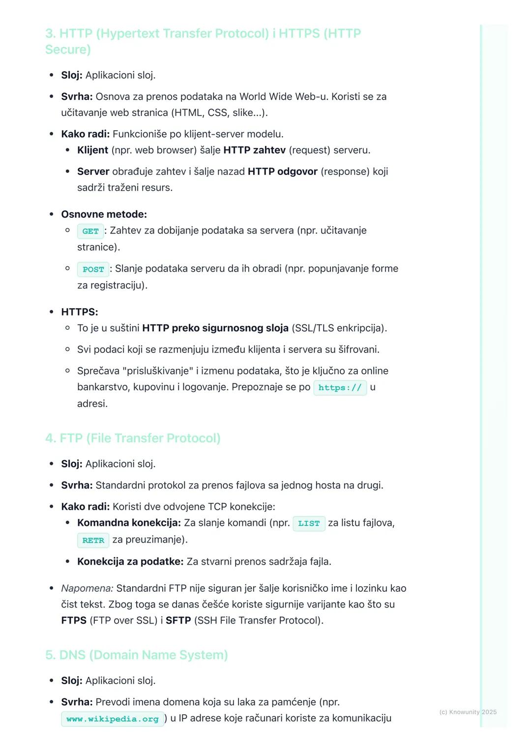 # Mrežni protokoli

Uvod u mrežne protokole.

Mrežni protokoli su u suštini skupovi pravila koji definišu kako računari i drugi
uređaji komu