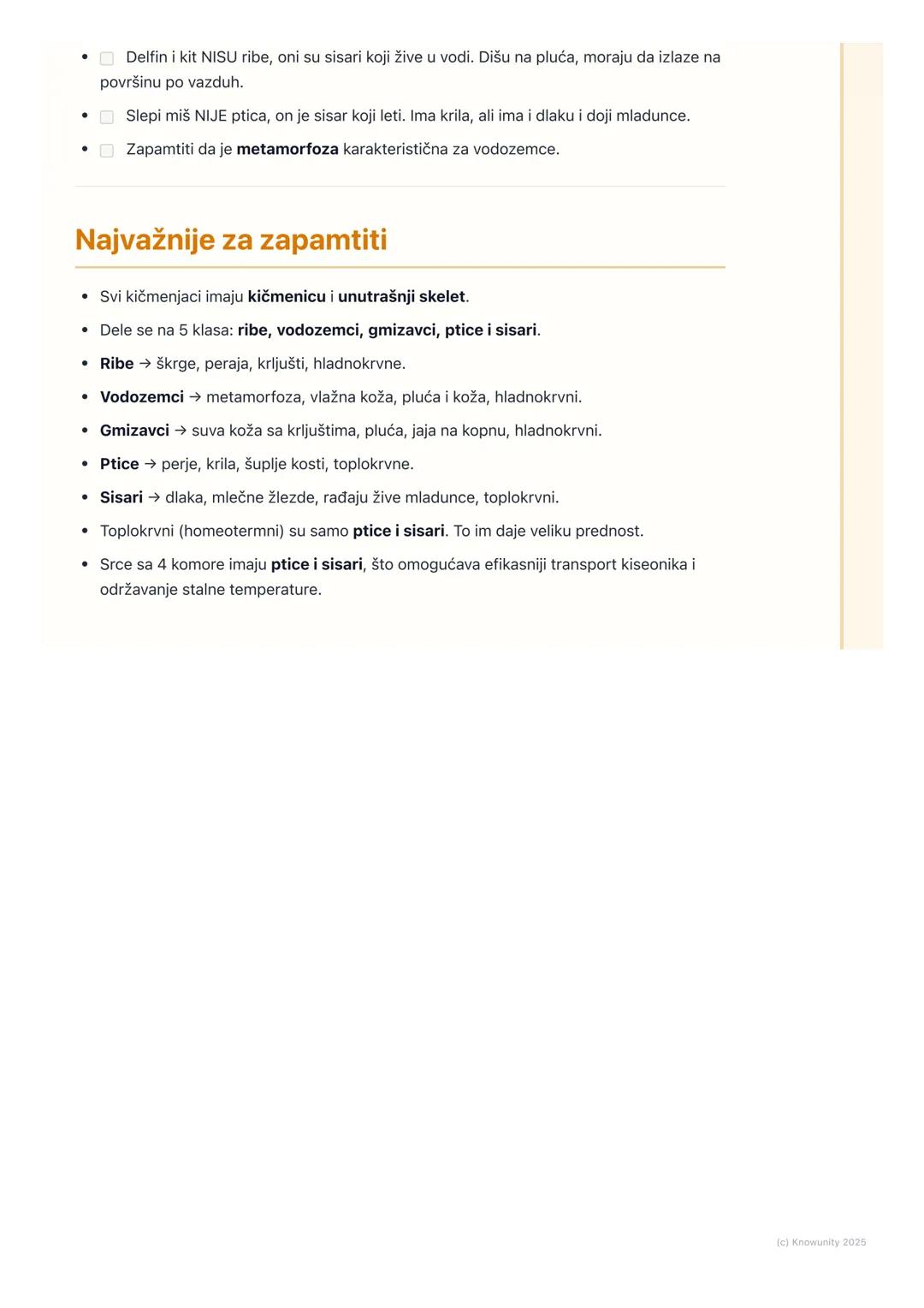 # Kičmenjaci

Opšte odlike kičmenjaka

Kičmenjaci su grupa životinja koje imaju unutrašnji skelet čiji je glavni deo kičmenica.
Kičmenica je