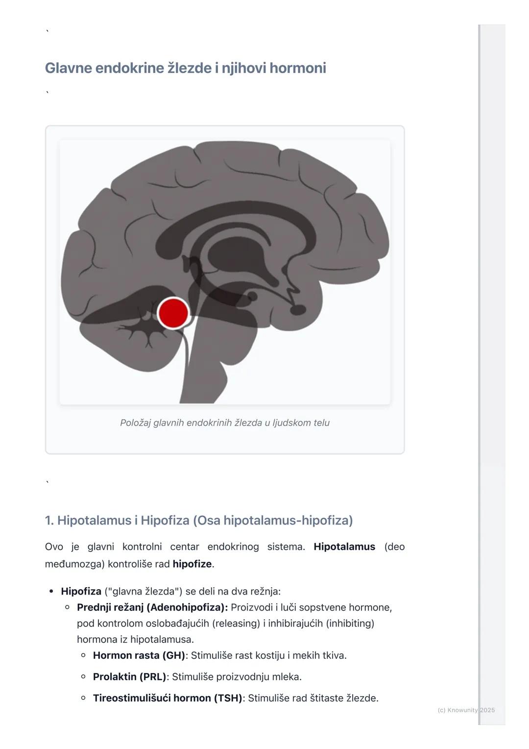 # Endokrini sistem

## Uvod u endokrini sistem

Endokrini sistem je, pored nervnog sistema, ključni regulatorni sistem u našem
telu. Dok ner