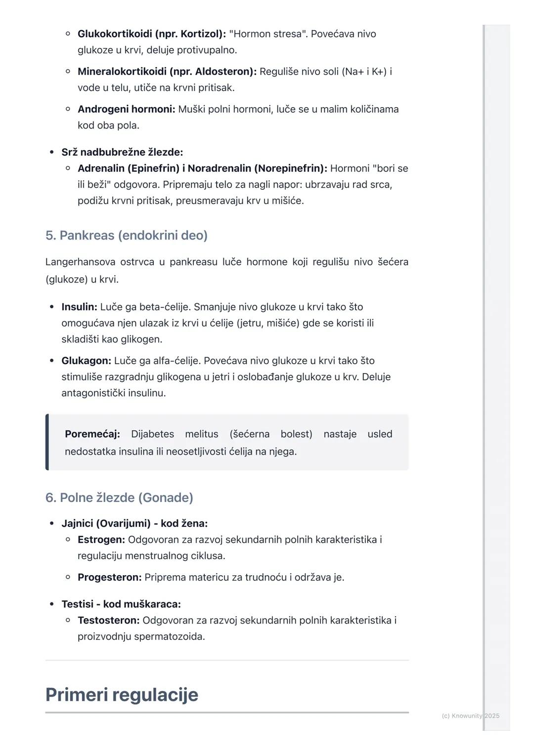 # Endokrini sistem

## Uvod u endokrini sistem

Endokrini sistem je, pored nervnog sistema, ključni regulatorni sistem u našem
telu. Dok ner