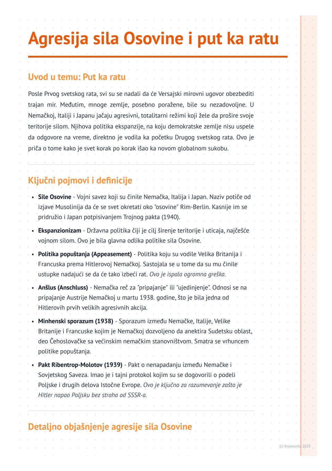 Agresija sila Osovine i put ka ratu