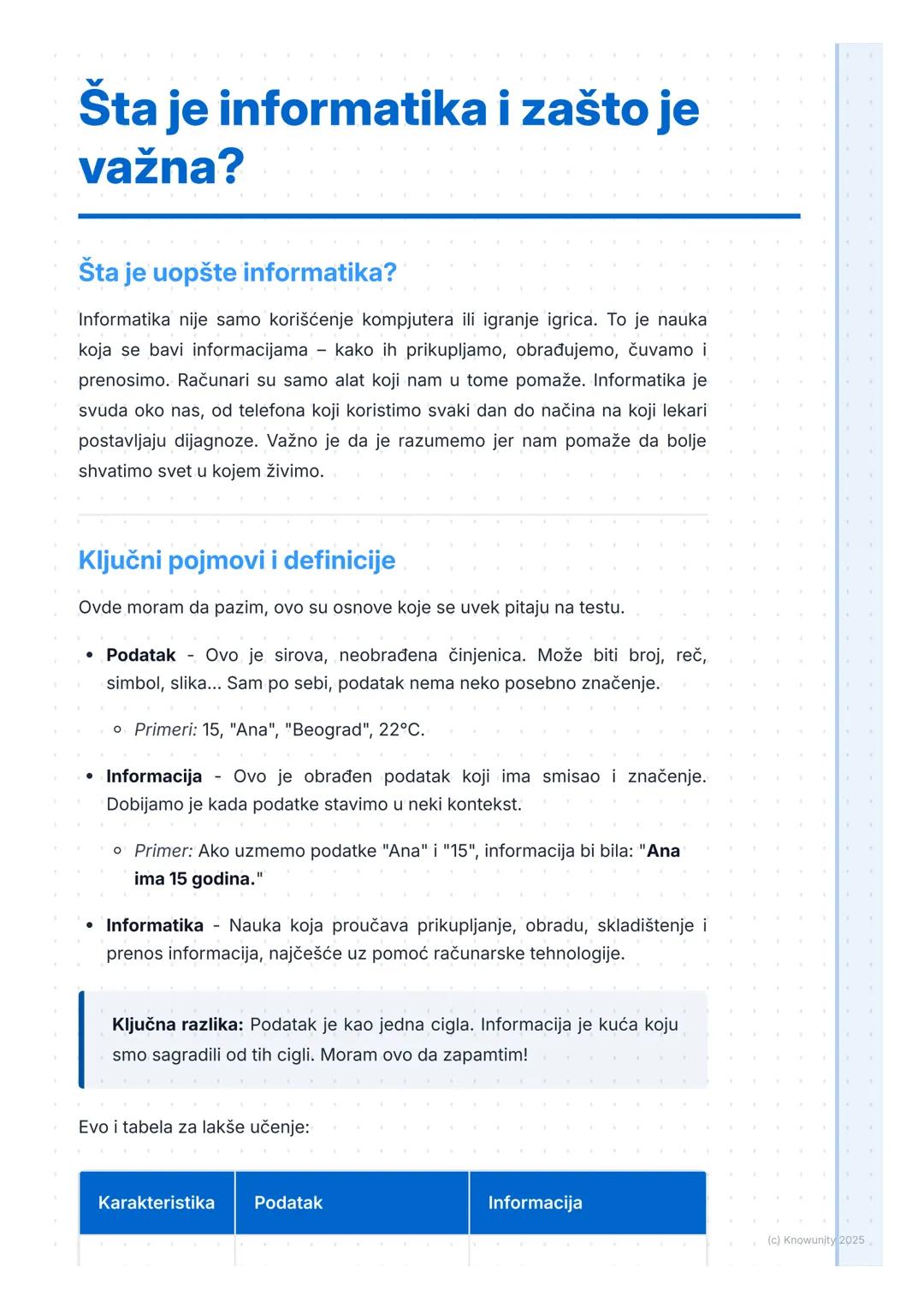 Šta je informatika i zašto je važna?