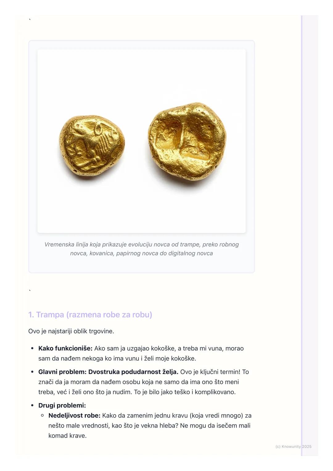 # Istorija novca

Uvod u istoriju novca

Novac nije oduvek postojao kao danas (papirne novčanice i kovanice). Pre
nego što je izmišljen nova