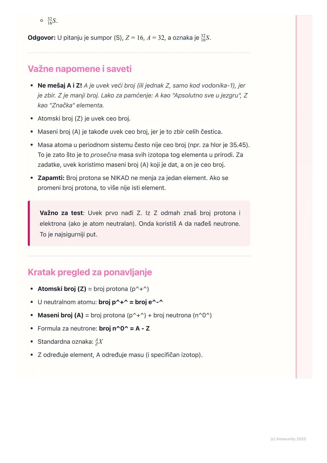 # Atomski i maseni broj

Uvod u atomski i maseni broj

Svaki atom se sastoji od subatomskih čestica. Da bismo znali o kom se atomu
radi i ka
