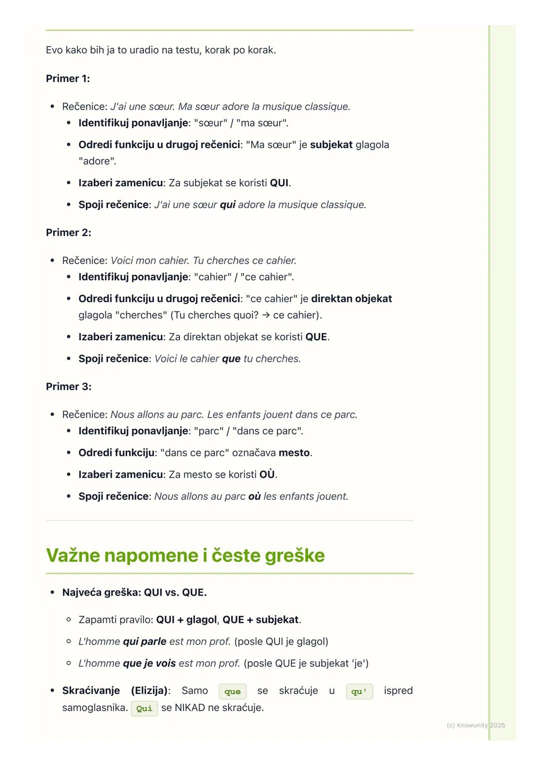 # Relativne zamenice (Qui, Que,
Où, Dont)

Uvod u relativne zamenice

Relativne zamenice (les pronoms relatifs) su reči koje koristimo da
po