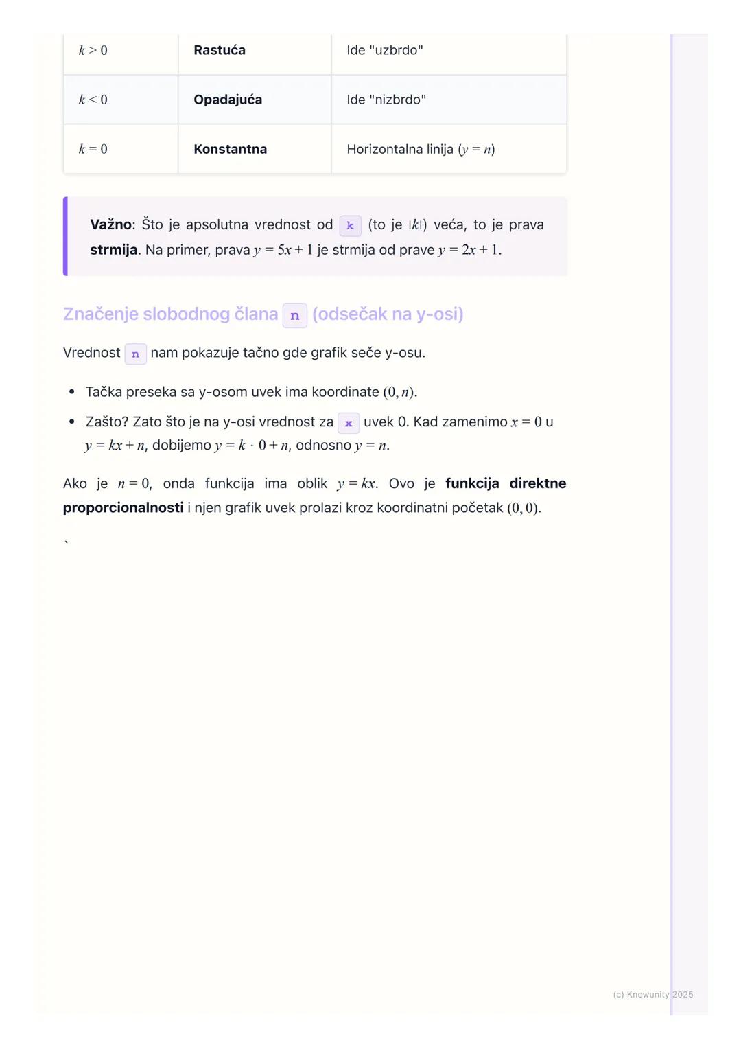 # Linearna funkcija

Uvod u linearne funkcije

Linearna funkcija je jedna od osnovnih funkcija u matematici. Njen grafik je
uvek prava linij
