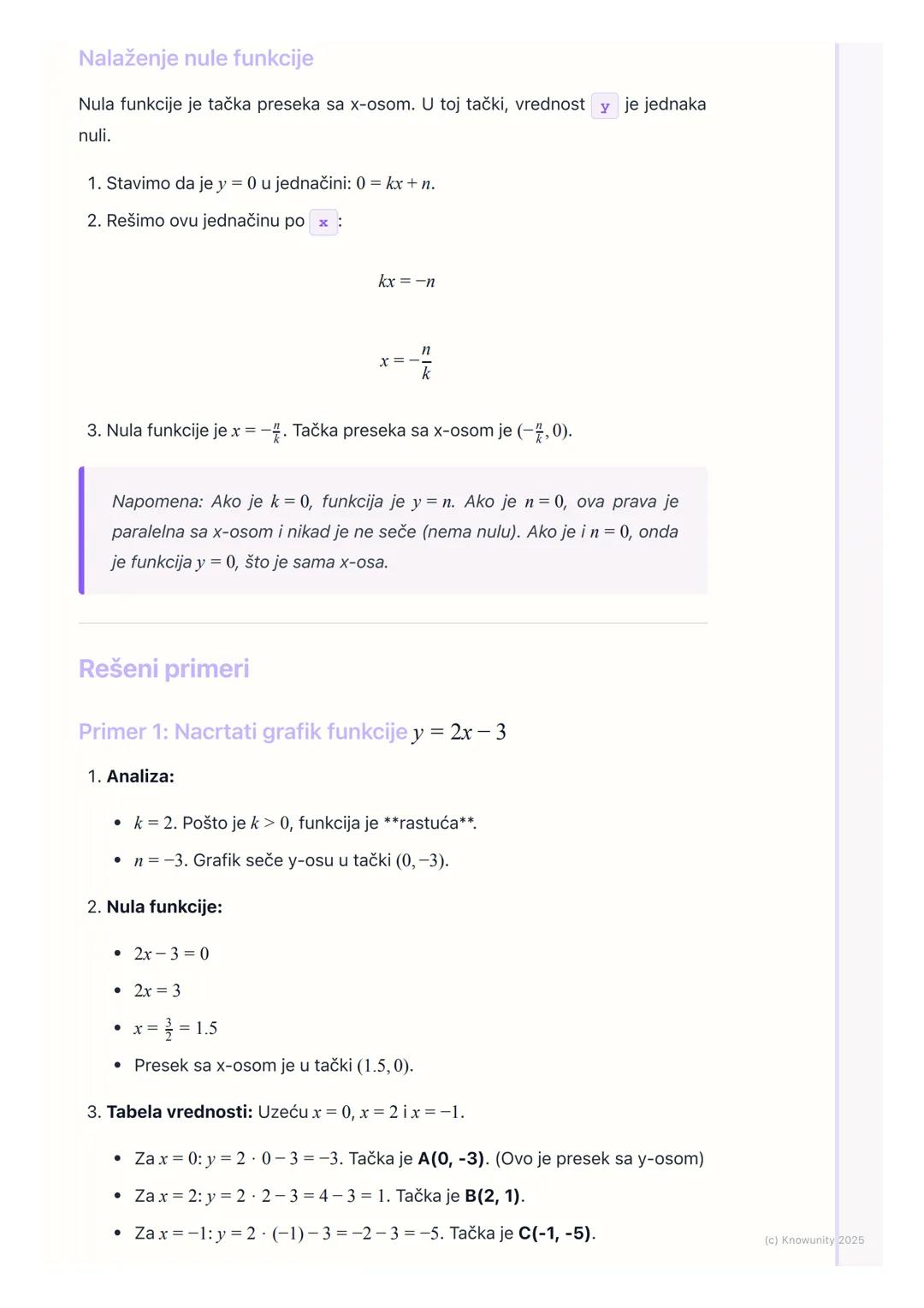 # Linearna funkcija

Uvod u linearne funkcije

Linearna funkcija je jedna od osnovnih funkcija u matematici. Njen grafik je
uvek prava linij