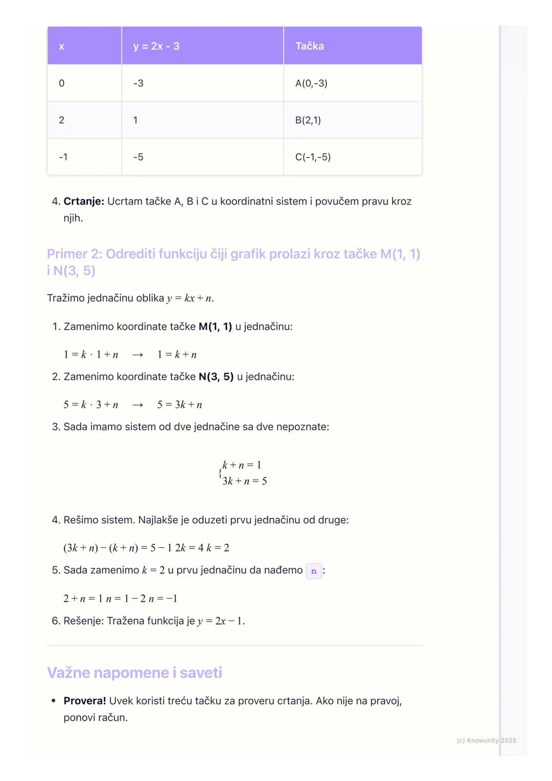 # Linearna funkcija

Uvod u linearne funkcije

Linearna funkcija je jedna od osnovnih funkcija u matematici. Njen grafik je
uvek prava linij