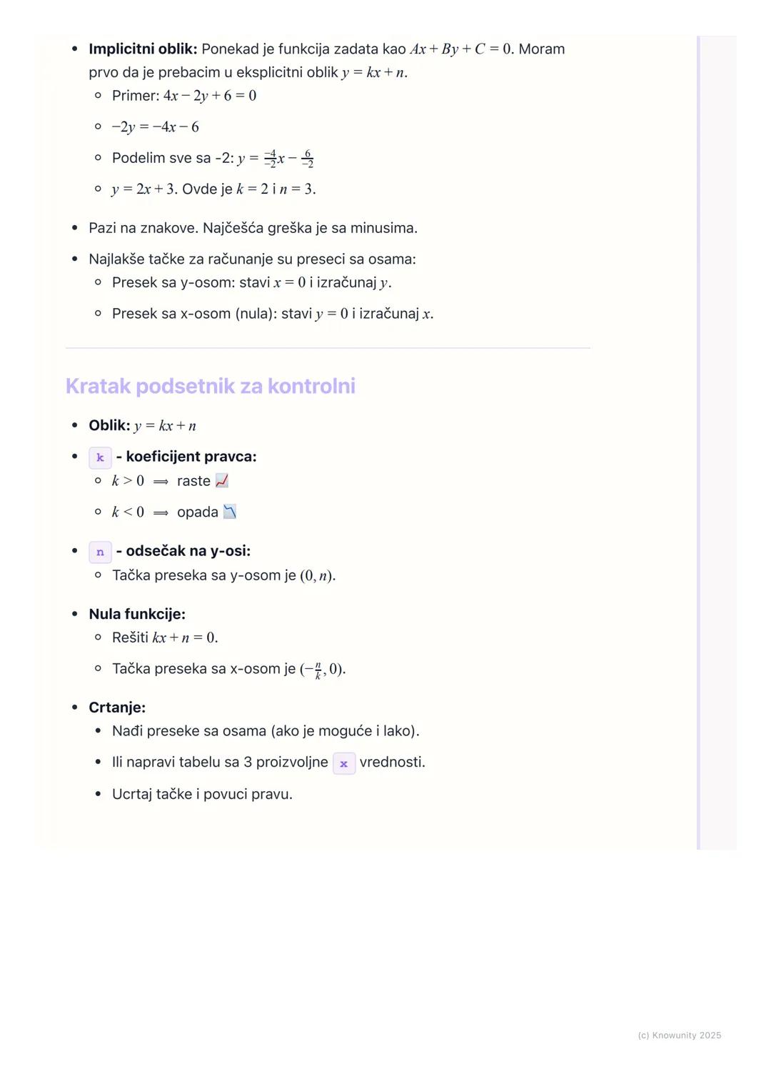 # Linearna funkcija

Uvod u linearne funkcije

Linearna funkcija je jedna od osnovnih funkcija u matematici. Njen grafik je
uvek prava linij