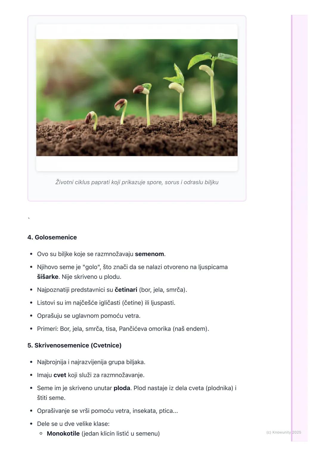 # Raznovrsnost biljaka

Uvod u raznovrsnost biljaka

Na Zemlji postoji ogroman broj različitih biljaka. Da bismo ih lakše proučavali,
naučni