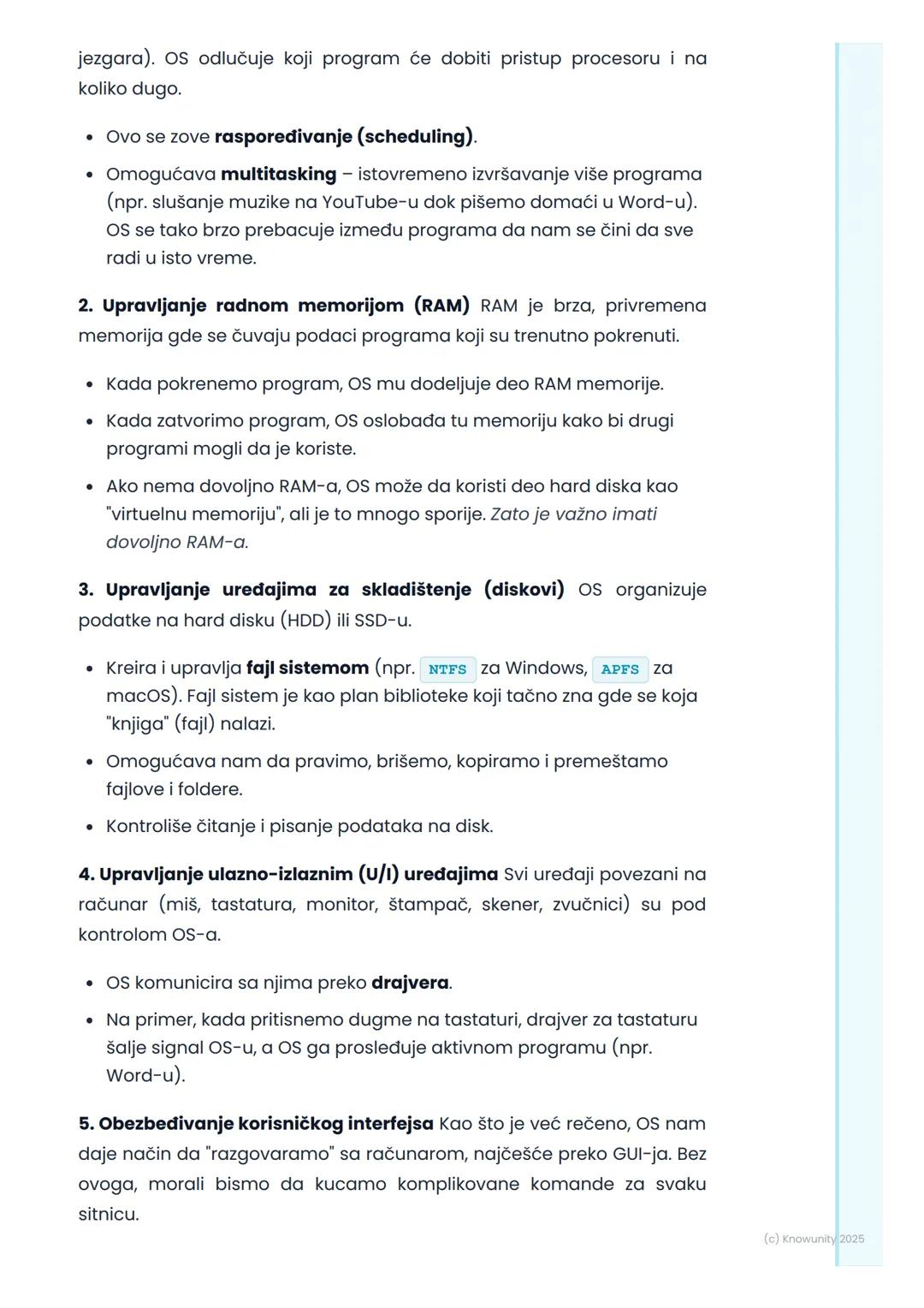 # Uloga i funkcije operativnog
sistema

Uvod i pregled

Operativni sistem (OS) je najvažniji program na računaru. Možemo ga
zamisliti kao "š