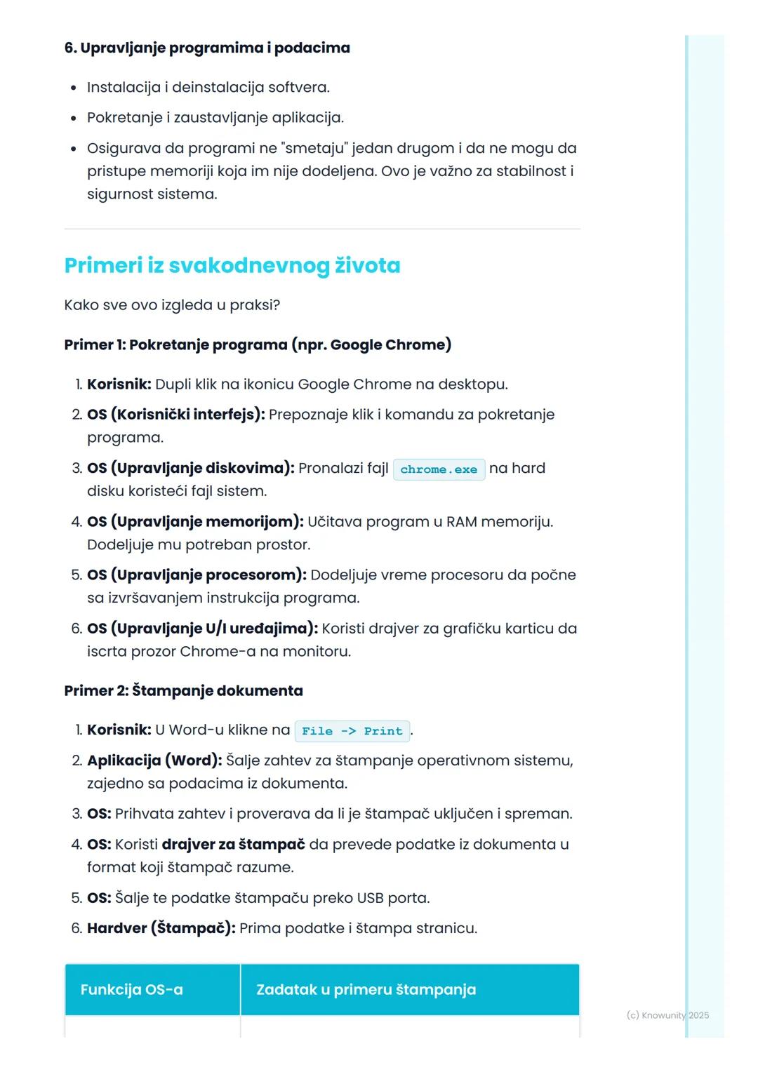 # Uloga i funkcije operativnog
sistema

Uvod i pregled

Operativni sistem (OS) je najvažniji program na računaru. Možemo ga
zamisliti kao "š