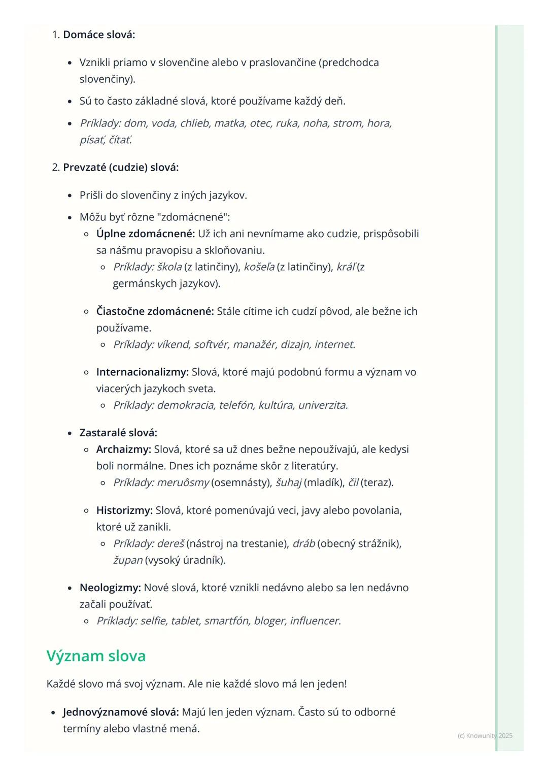 # Lexikológia - Slovná zásoba

## 1. Prehľad lexikológie a slovnej zásoby

Lexikológia je super dôležitá časť jazykovedy, ktorá sa zaoberá s