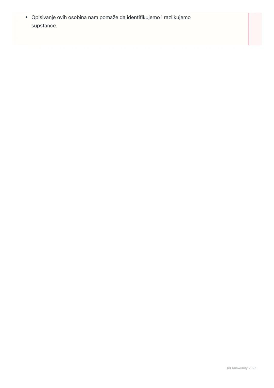 # Fizičke osobine materije

## Šta su fizičke osobine materije

Fizičke osobine su karakteristike neke supstance koje možemo da opazimo ili
