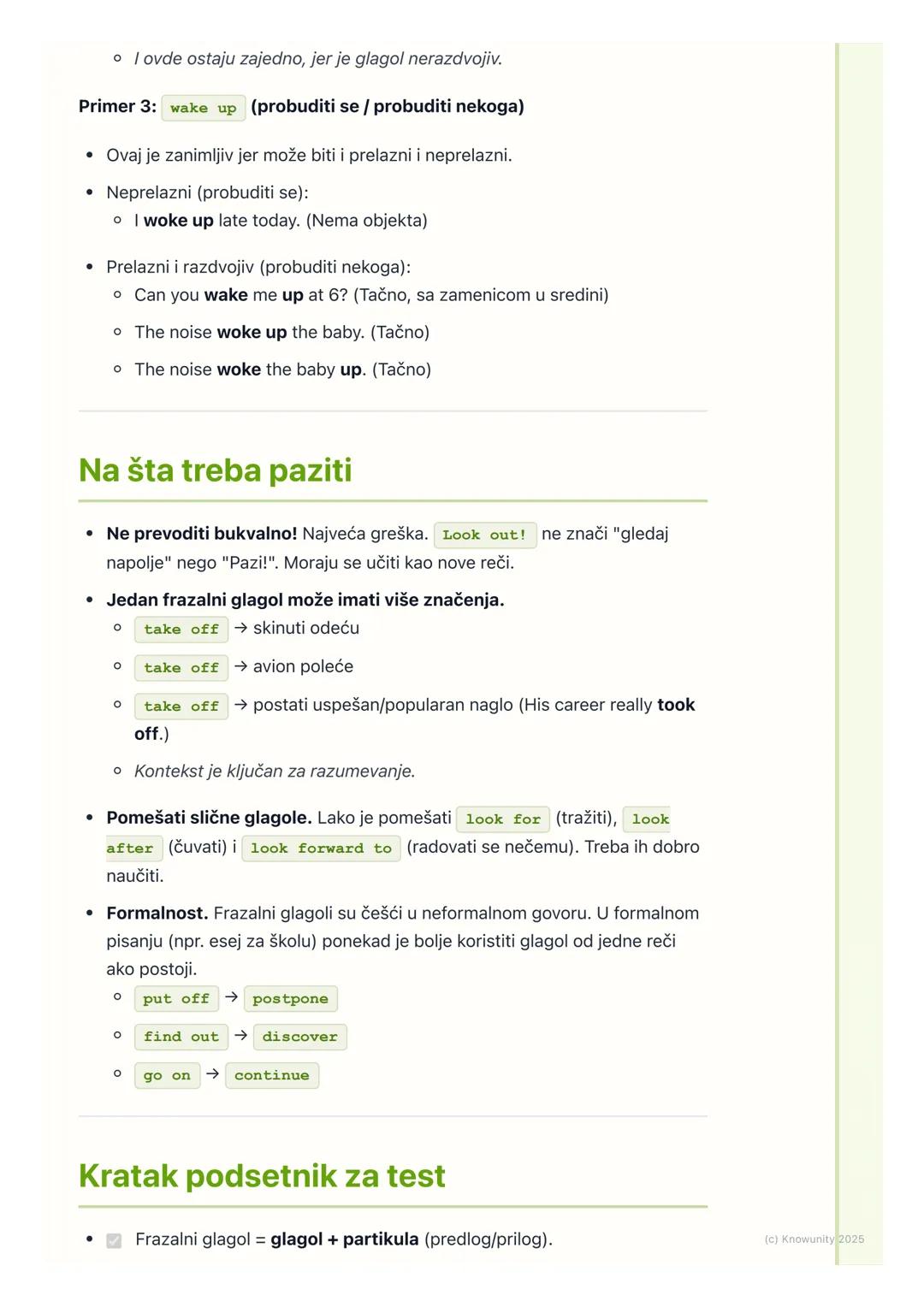 # Frazalni glagoli (Phrasal
Verbs) - Česta upotreba

Uvod i zašto su važni

Frazalni glagoli su kombinacija glagola i jedne ili dve partikul