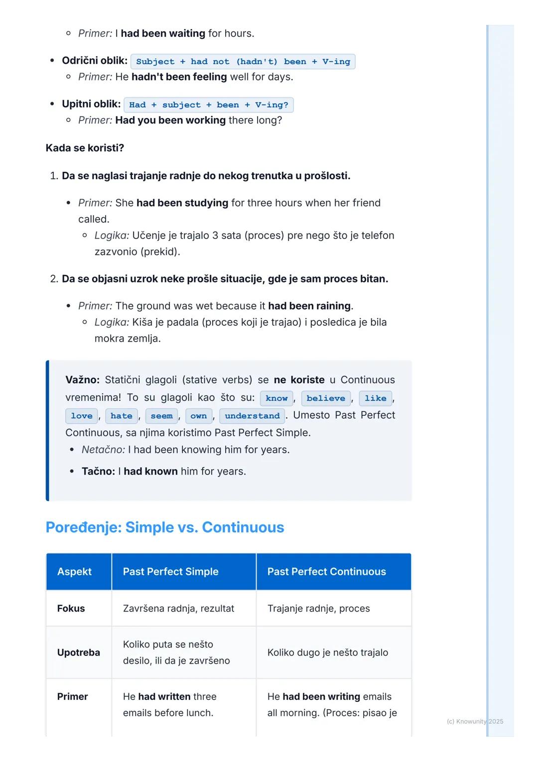 # Prošla vremena: Past Perfect
Simple i Continuous

Pregled i uvod

Ovo su vremena koja se koriste da se govori o "prošlosti u prošlosti". Z