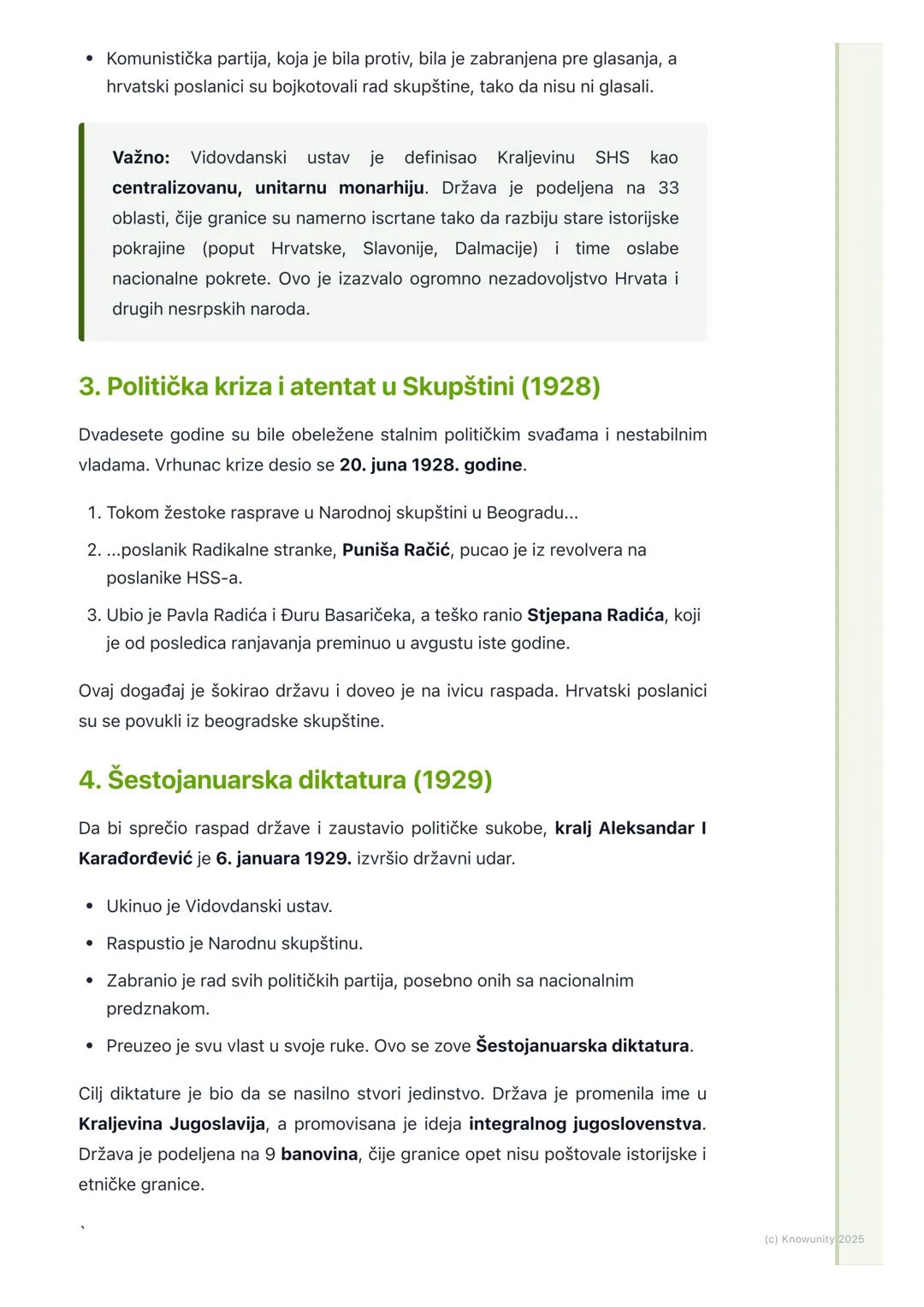 # Unutrašnji problemi i
nacionalno pitanje

Uvod: Stvaranje države i prvi problemi

Nakon Prvog svetskog rata, 1. decembra 1918. godine, stv