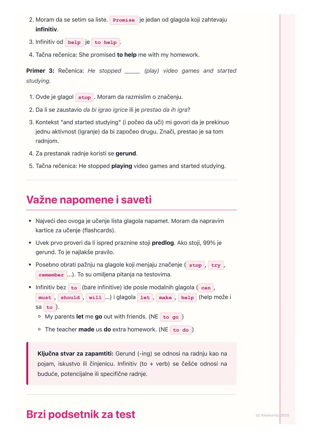 # Gerundi i infinitivi

Uvod i osnovni pojmovi

Gerundi i infinitivi su glagolski oblici koji u rečenici mogu imati funkciju imenice.
Često 