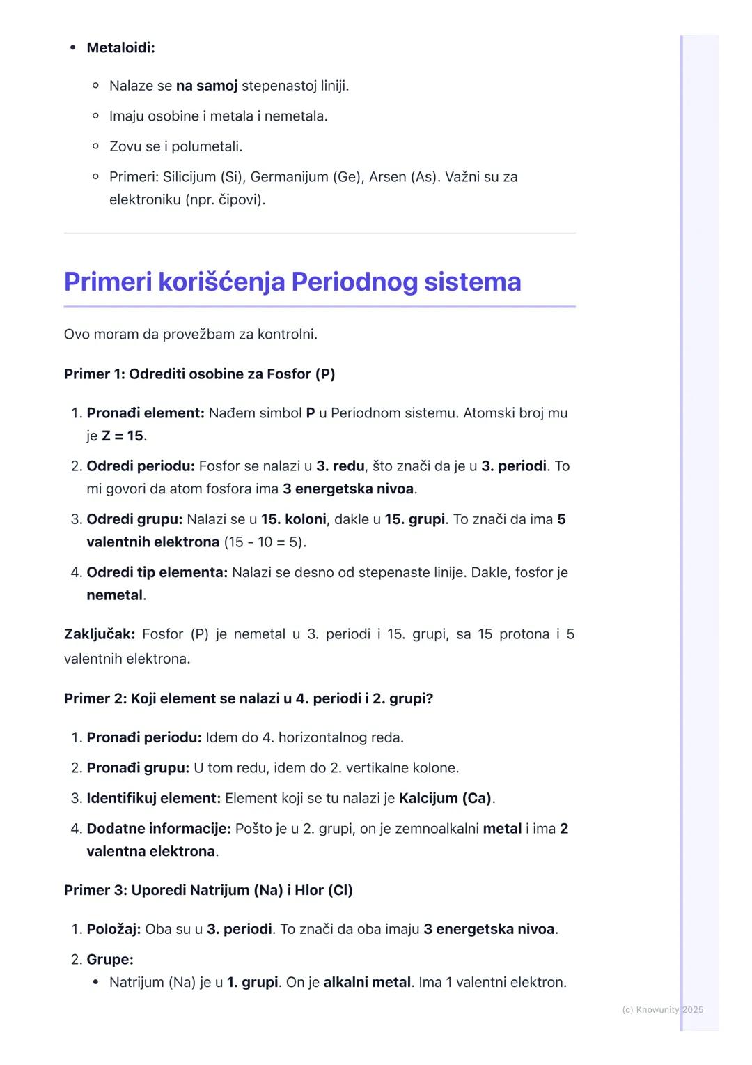 # Periodni sistem elemenata

## Uvod u Periodni sistem elemenata

Periodni sistem elemenata je kao velika tabela ili mapa za sve hemijske
el