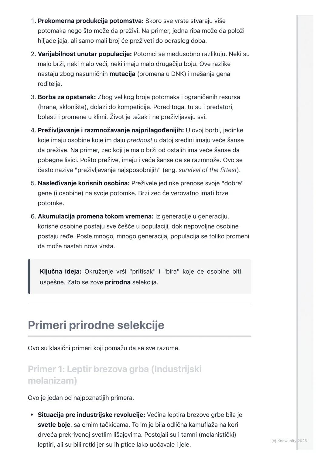 # Prirodna selekcija

Uvod u prirodnu selekciju

Prirodna selekcija je najvažniji mehanizam evolucije. To je proces kojim živa
bića koja su 