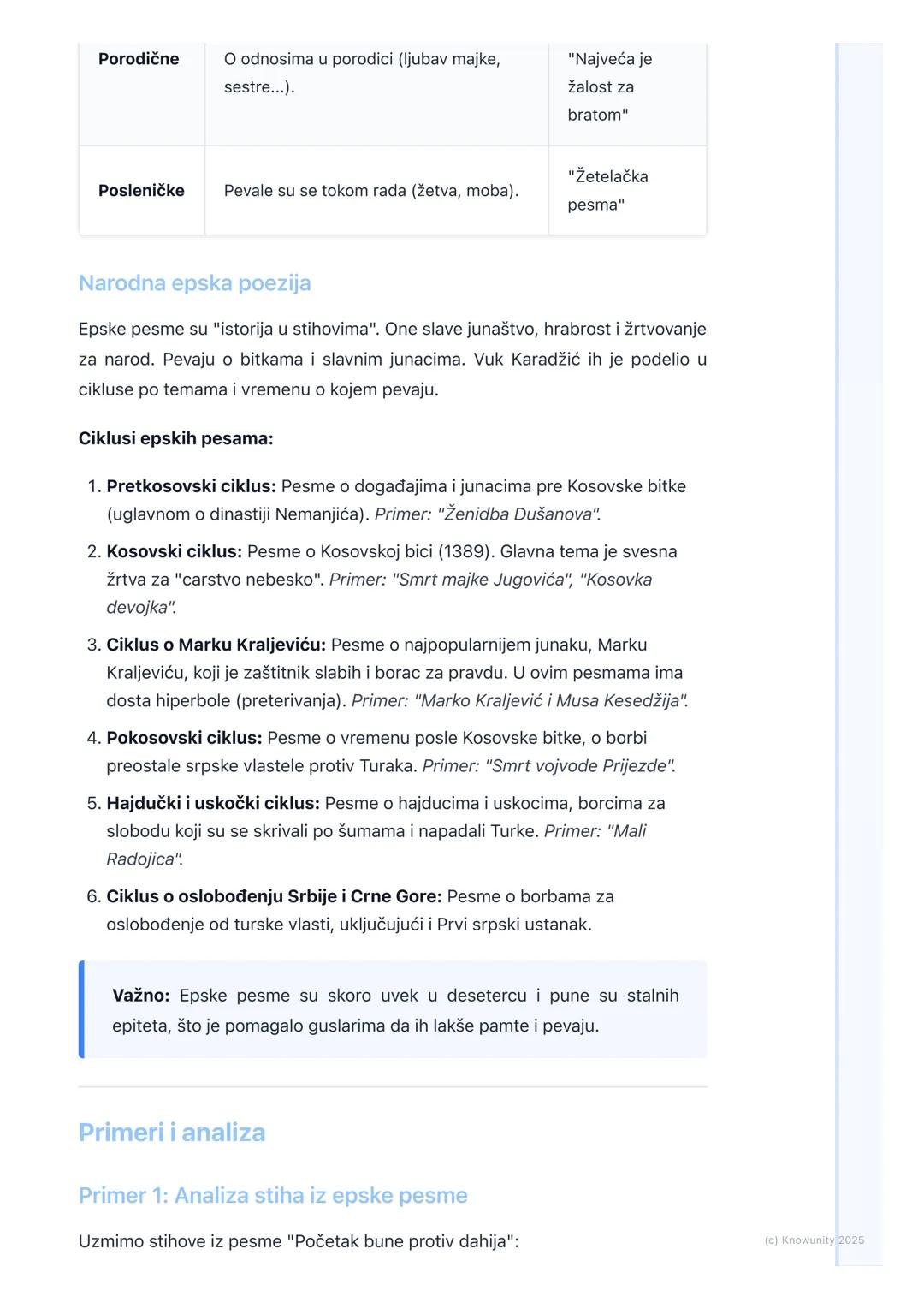 # Narodna književnost

Uvod u narodnu književnost

Narodna književnost, koja se još zove i usmena književnost, nastala je davno u
narodu. Pr