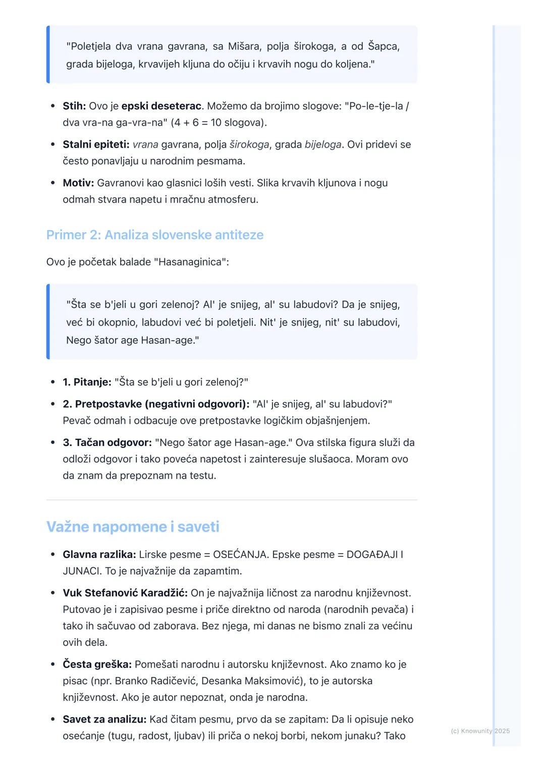 # Narodna književnost

Uvod u narodnu književnost

Narodna književnost, koja se još zove i usmena književnost, nastala je davno u
narodu. Pr