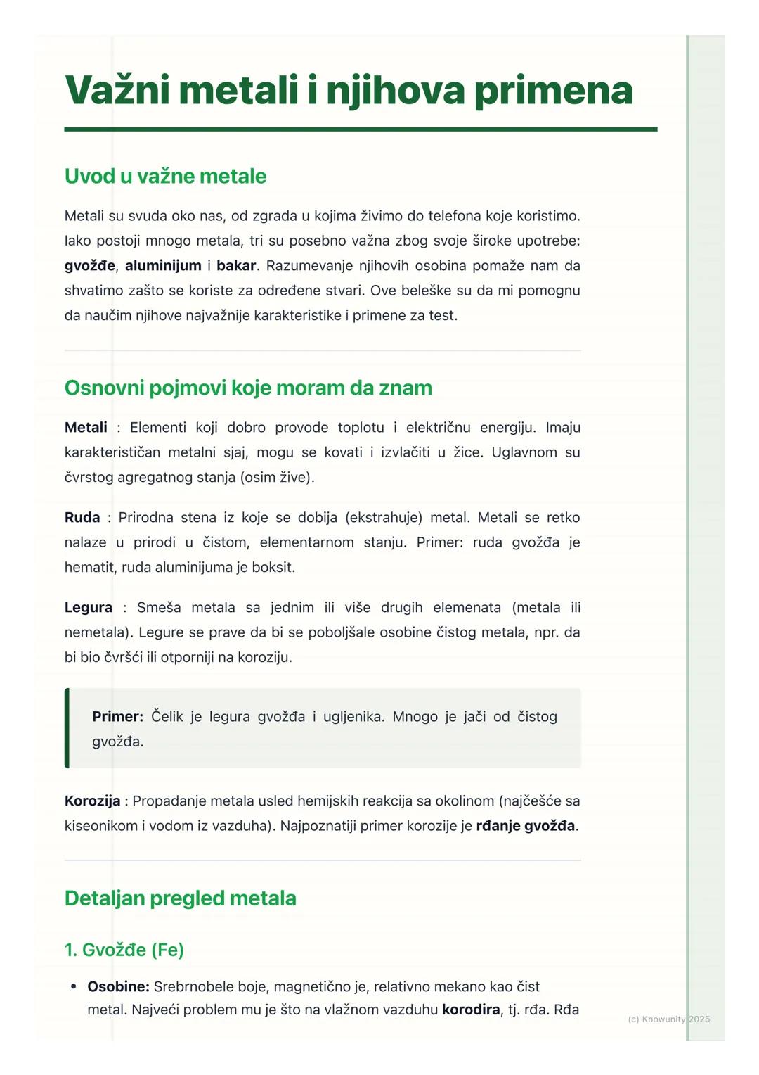 Važni metali i njihova primena