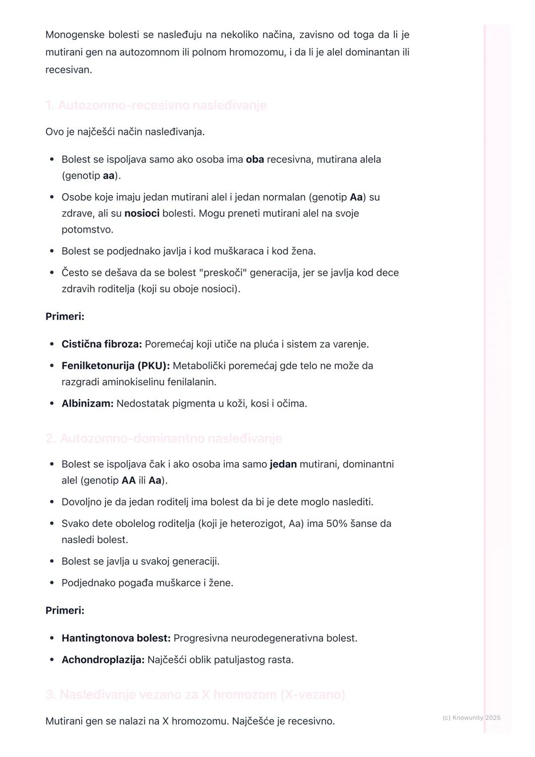 # Monogenske bolesti

Uvod u monogenske bolesti

Monogenske bolesti su nasledne bolesti koje nastaju zbog mutacije, tj.
promene, na samo jed