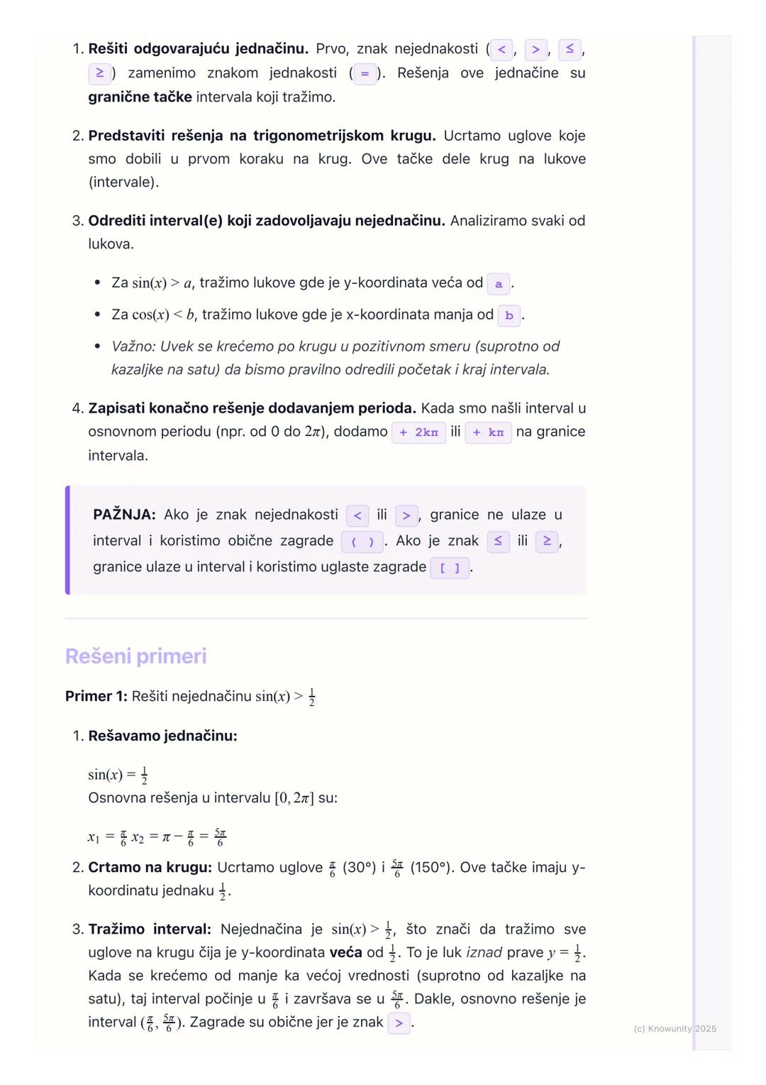 # Trigonometrijske nejednačine

Uvod u trigonometrijske nejednačine

Trigonometrijske nejednačine su one kod kojih se nepoznata x nalazi kao